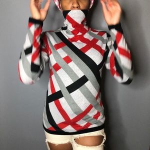 Multicolor Stripe Turtleneck Shirt